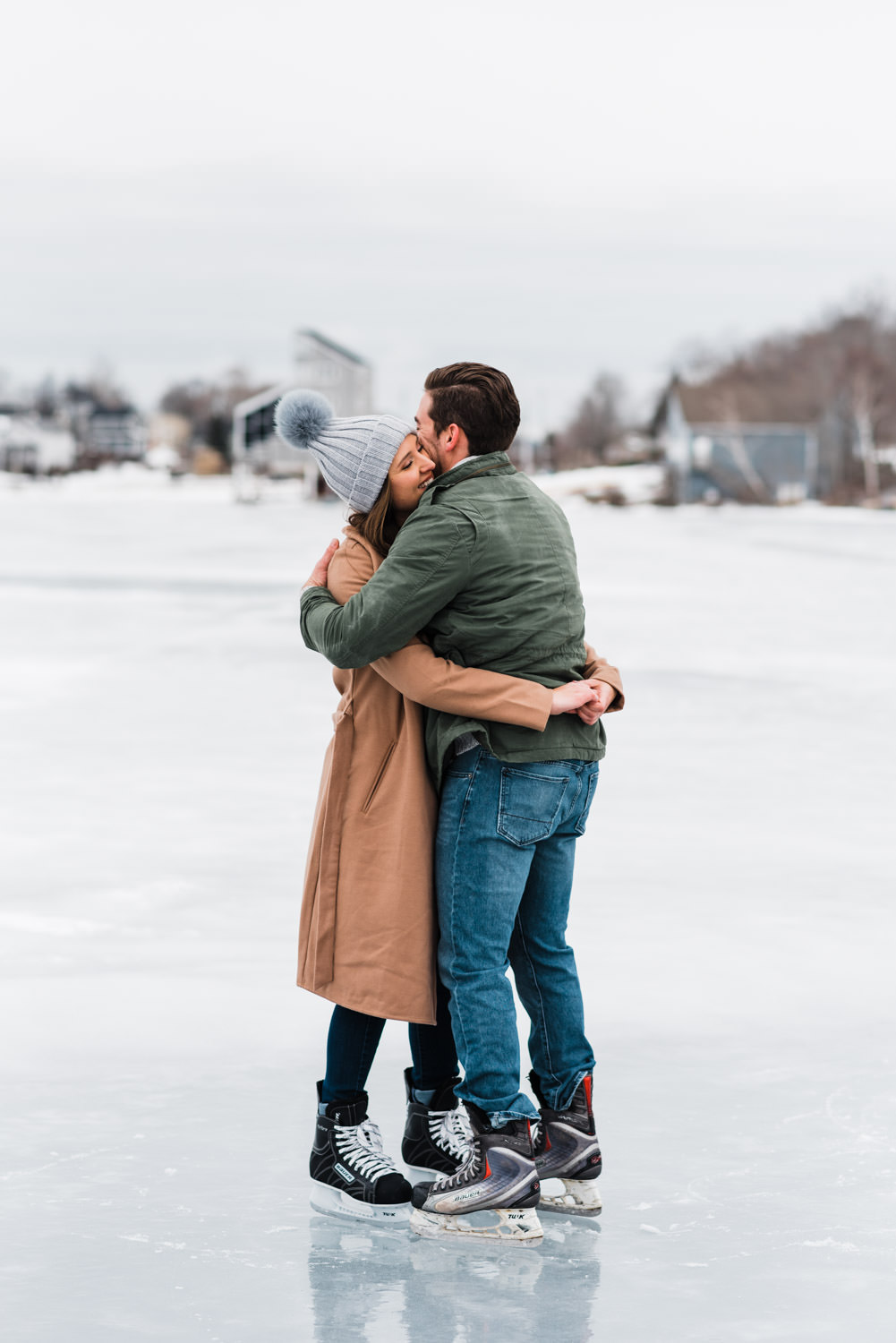 winter engagement session