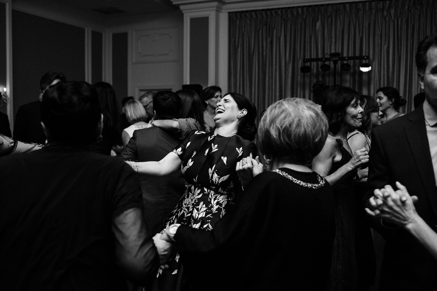 guests dancing at lord nelson hotel wedding reception