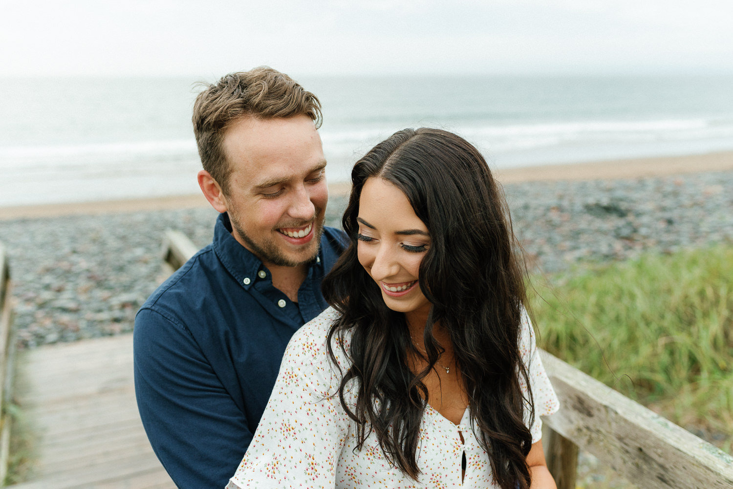 engagement session at Lawrencetown beach