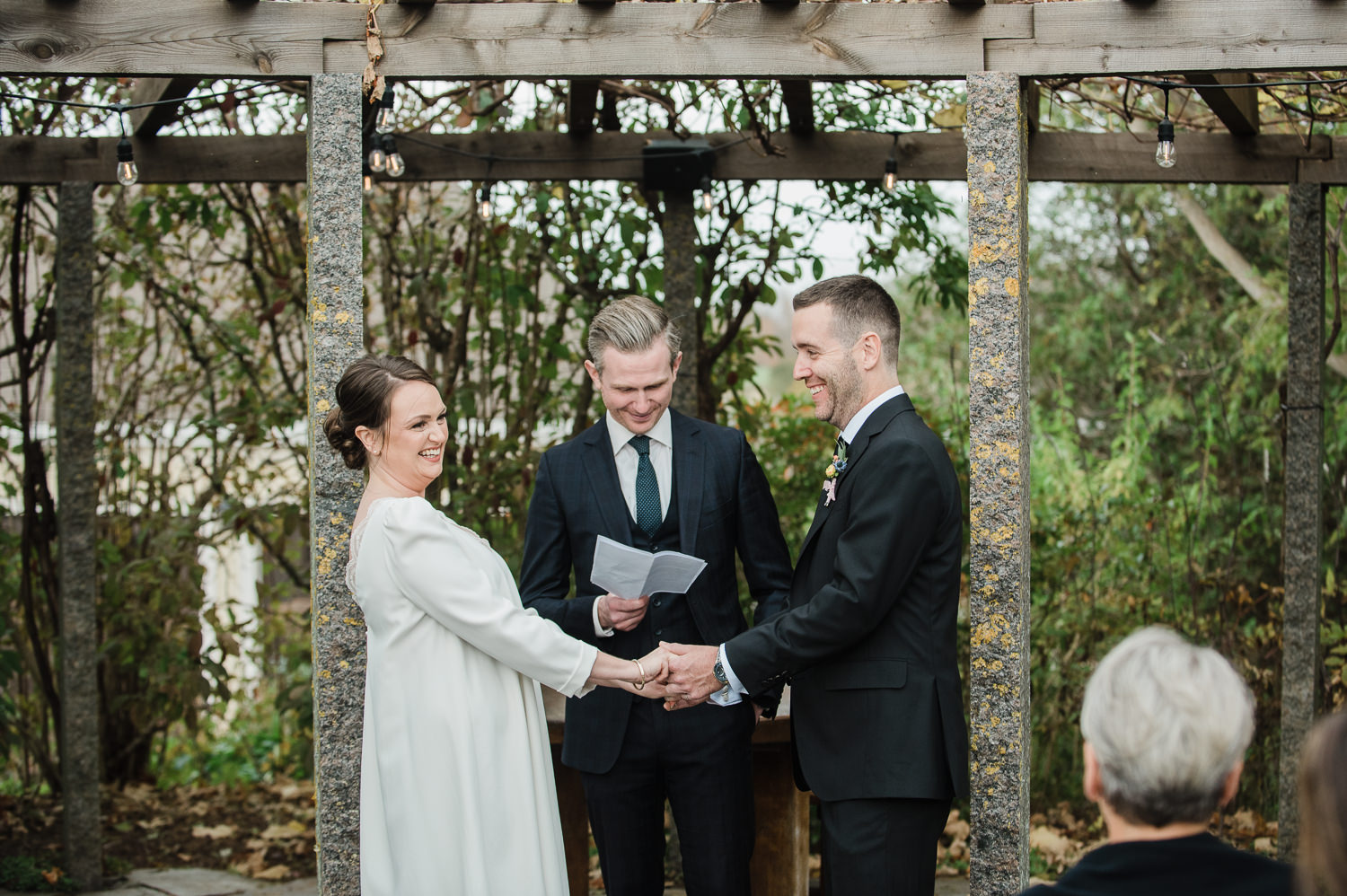 Wedding ceremony held at Grand Pré Winery in Wolfville