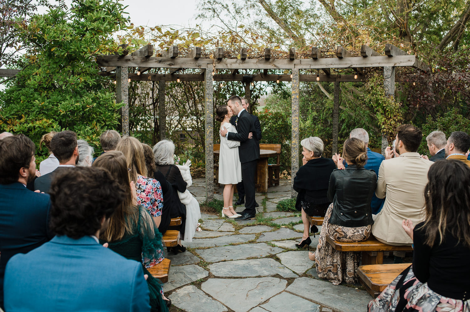 Wedding ceremony held at Grand Pré Winery in Wolfville