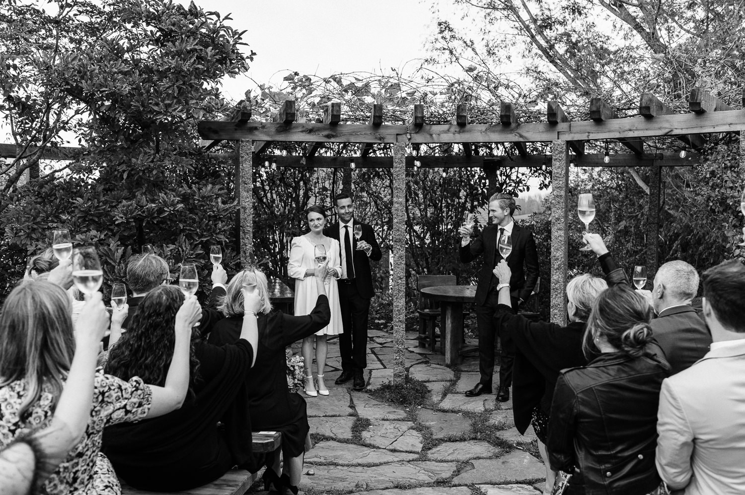 Wedding ceremony held at Grand Pré Winery in Wolfville