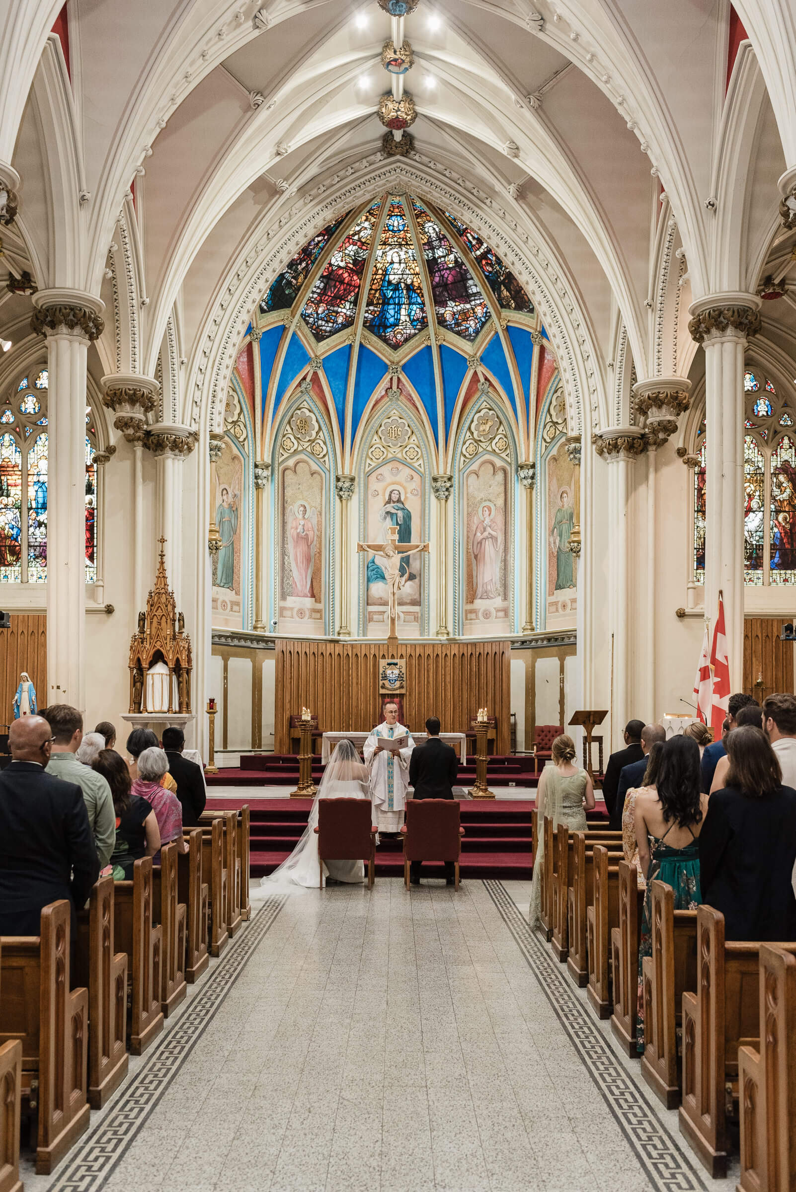 Wedding ceremony at Saint Mary's Cathedral Basilica in Halifax