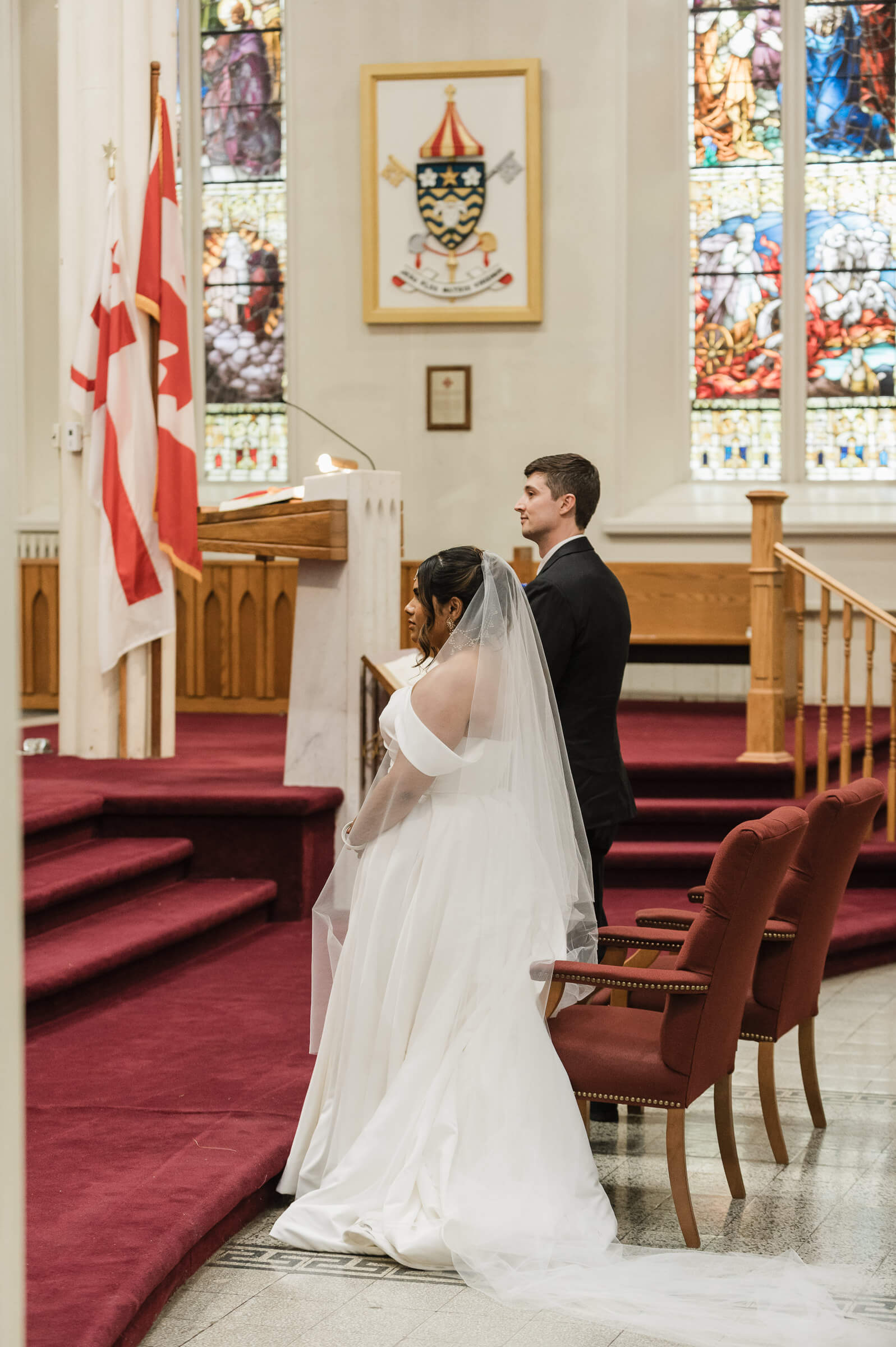 Wedding ceremony at Saint Mary's Cathedral Basilica in Halifax