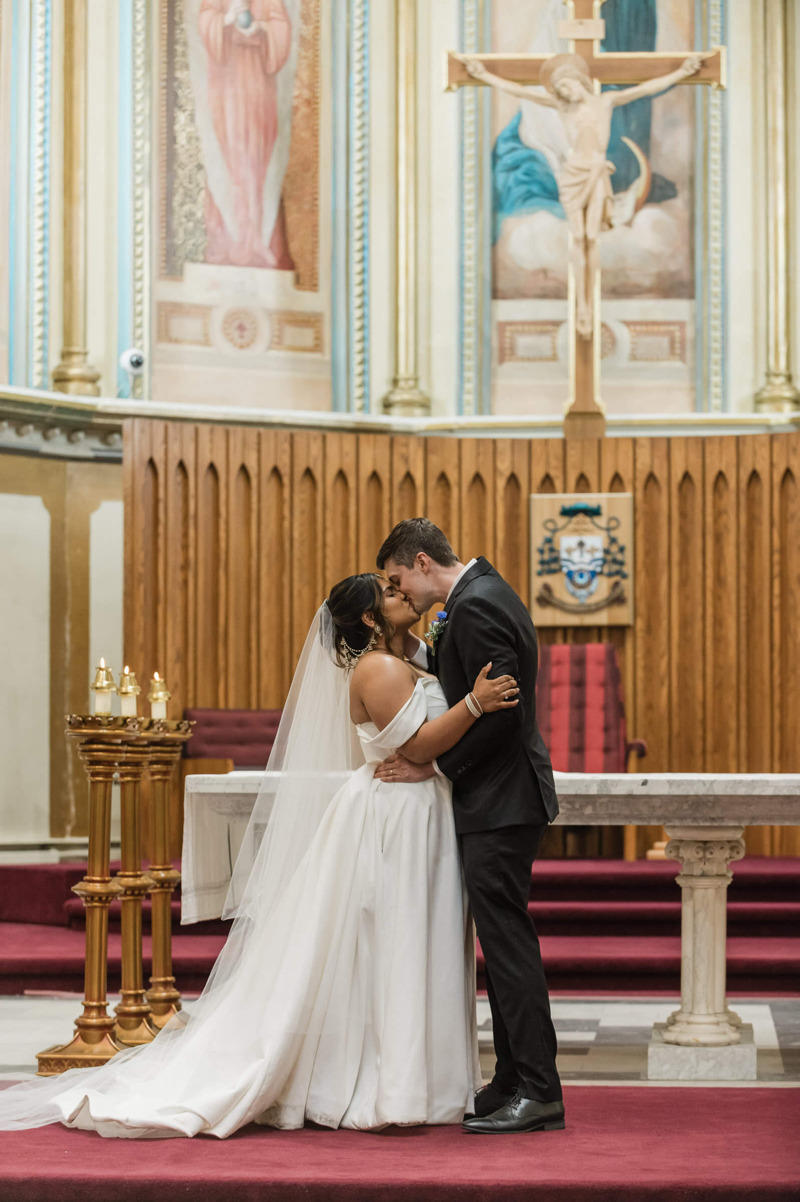 Wedding ceremony at Saint Mary's Cathedral Basilica in Halifax