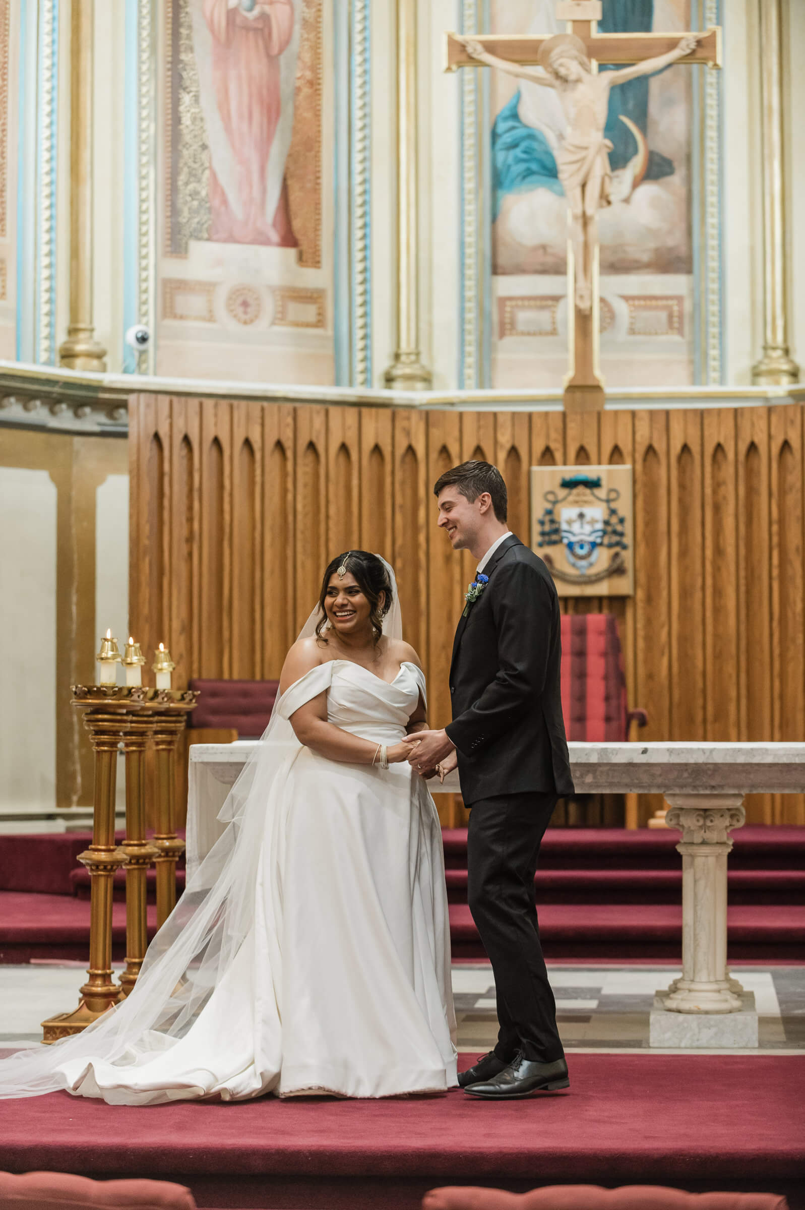 Wedding ceremony at Saint Mary's Cathedral Basilica in Halifax