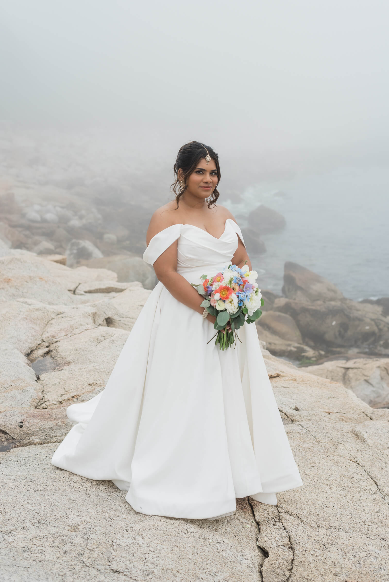 Bridal portraits at Herring Cove 