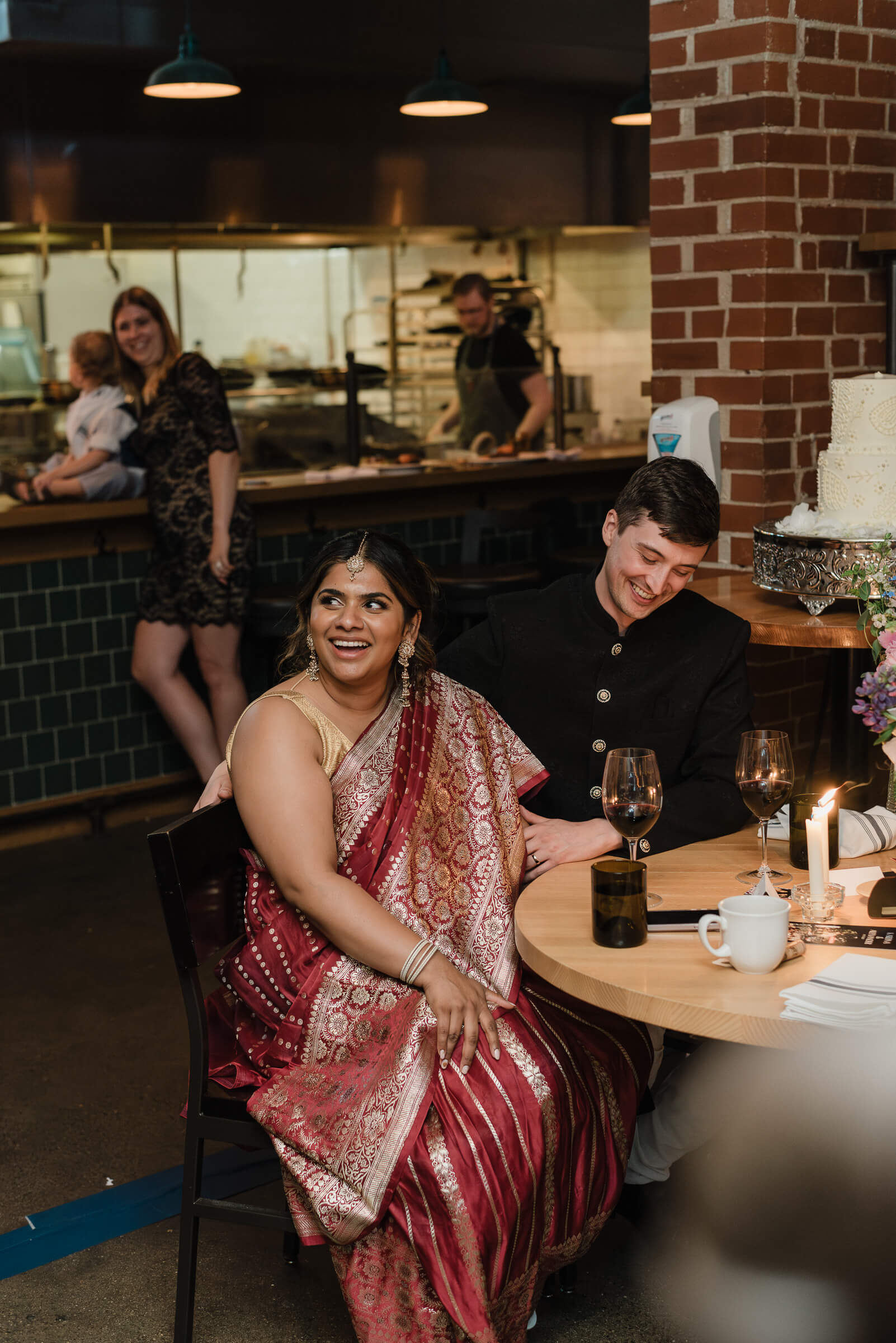 Guests enjoy wedding reception at Halifax's Agricola Street Brasserie