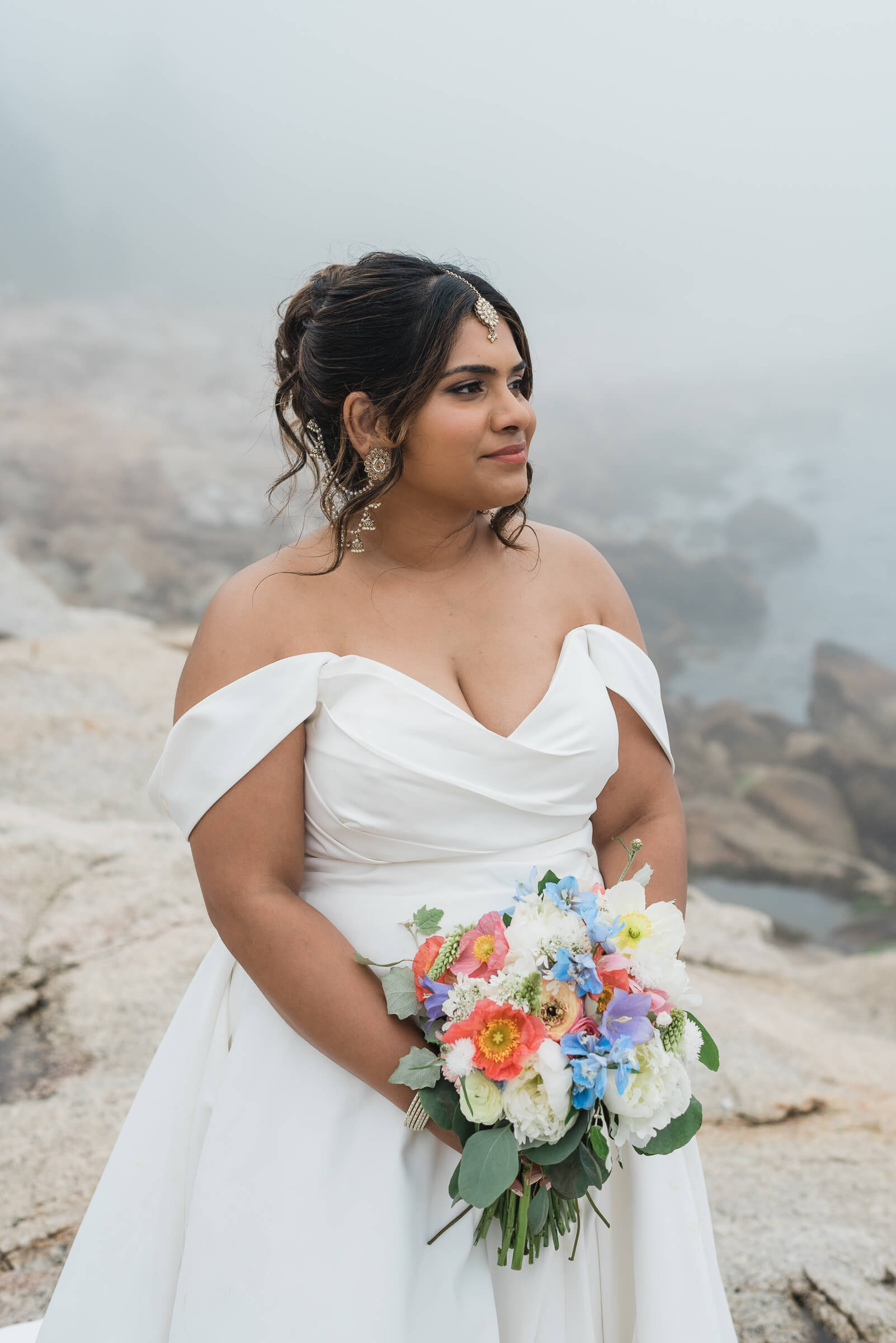 Bridal portraits at Herring Cove 