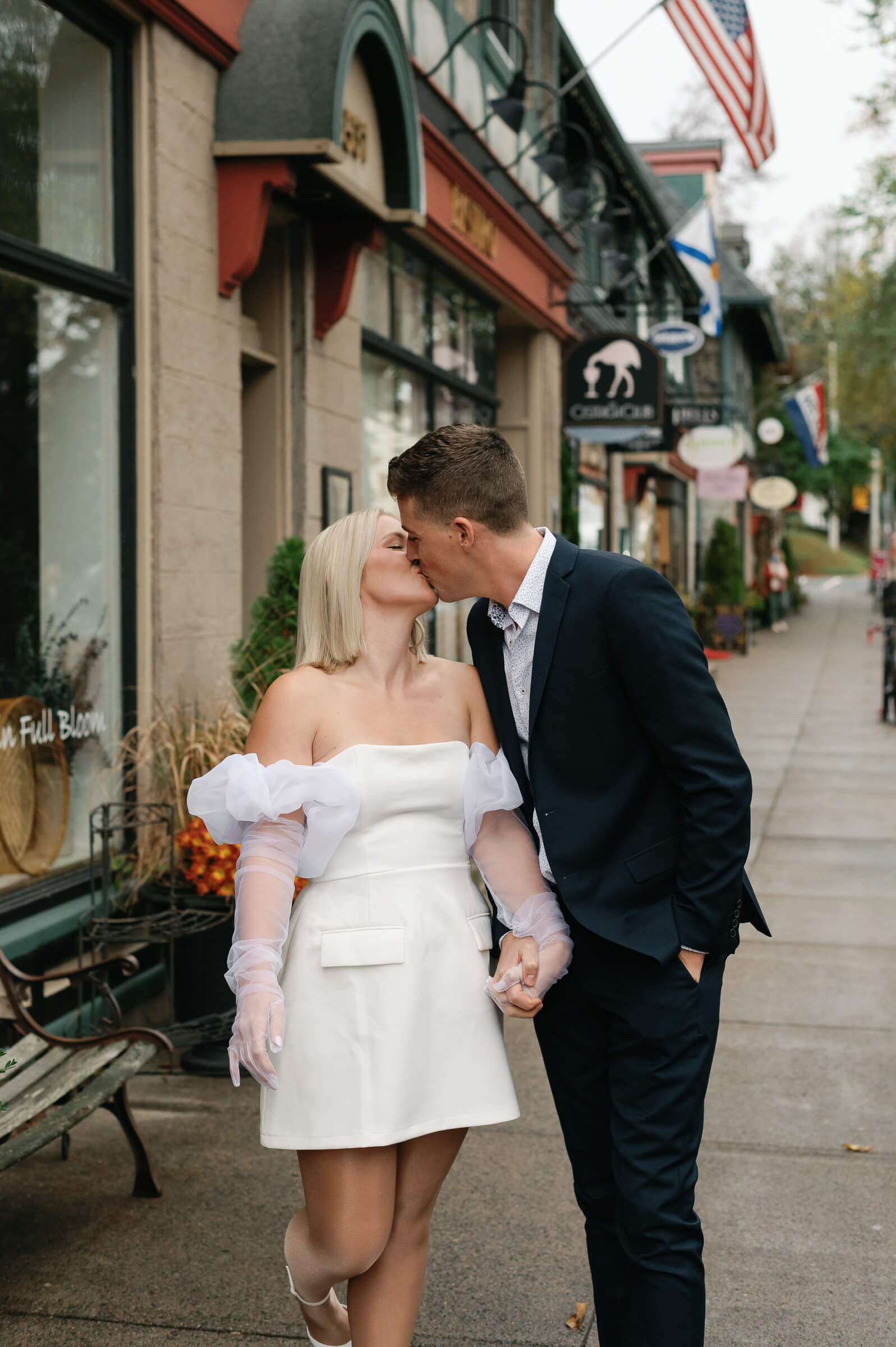 couple pose for halifax engagement session