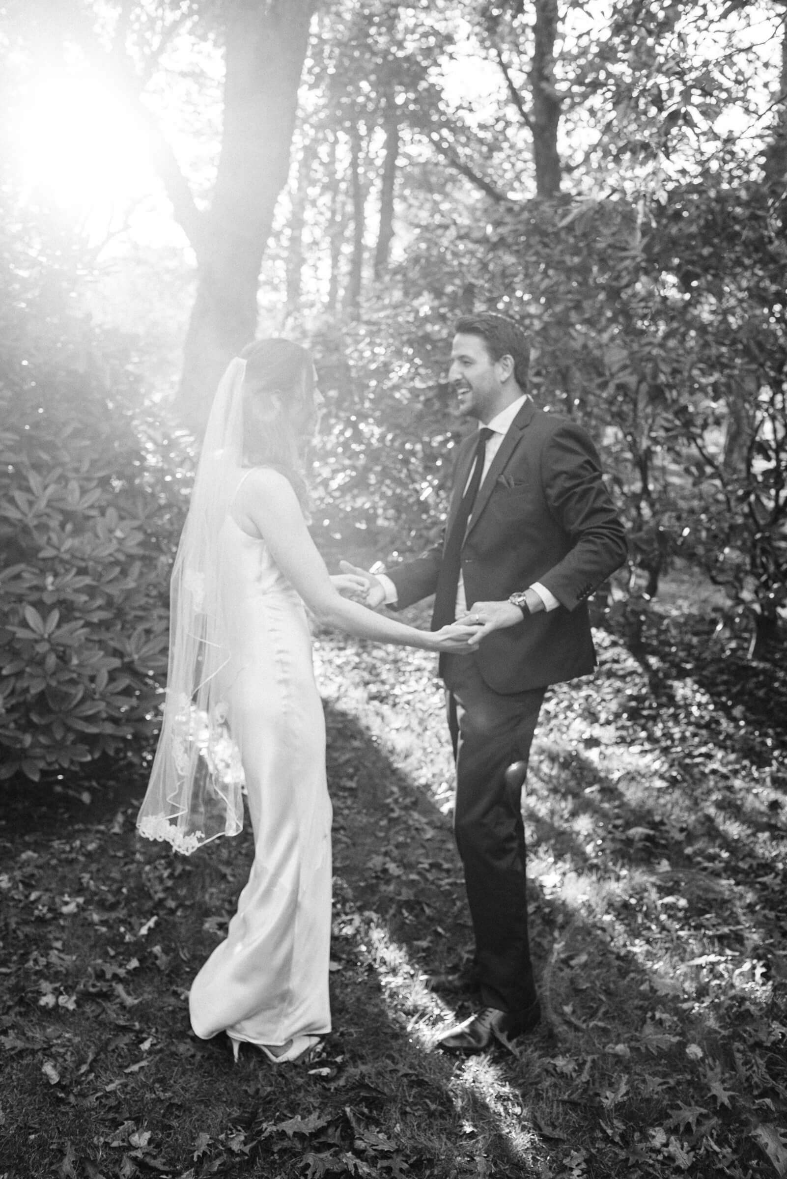 wedding portraits inside the public gardens