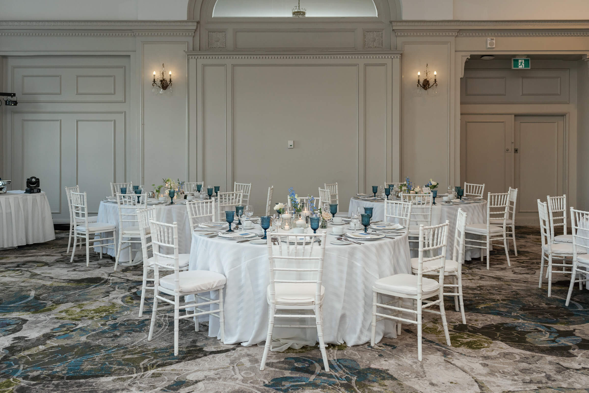 wedding reception setup and decor for westin nova scotia wedding