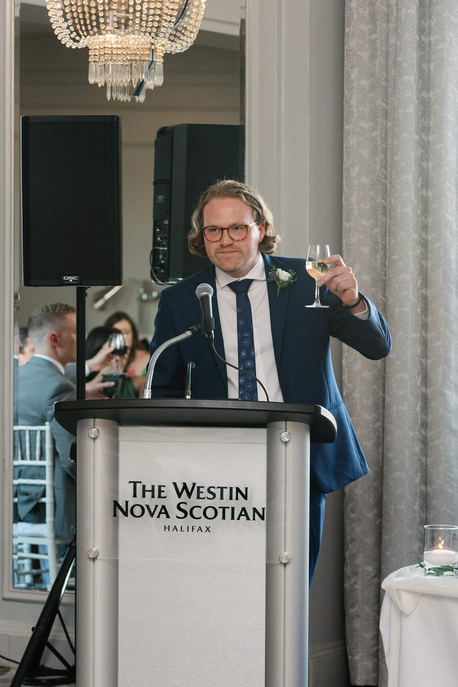 guests at wedding reception taking place at westin nova scotia