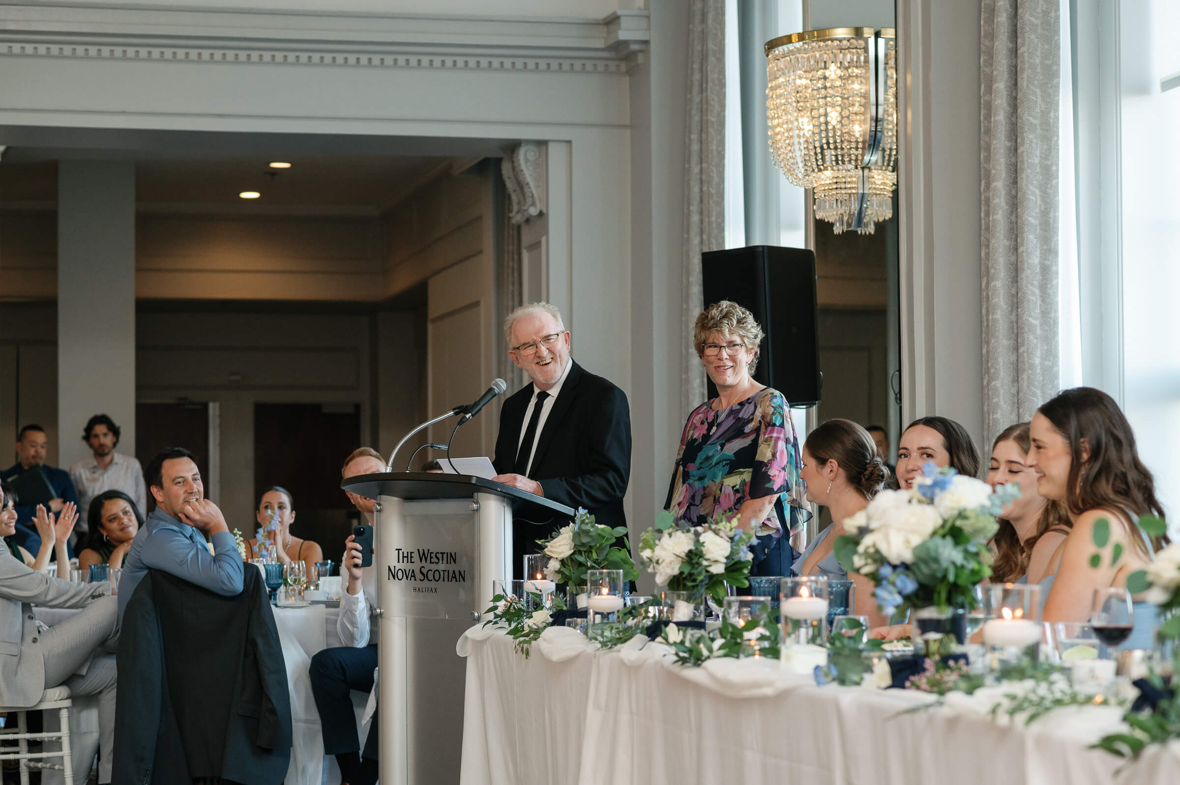 guests at wedding reception taking place at westin nova scotia