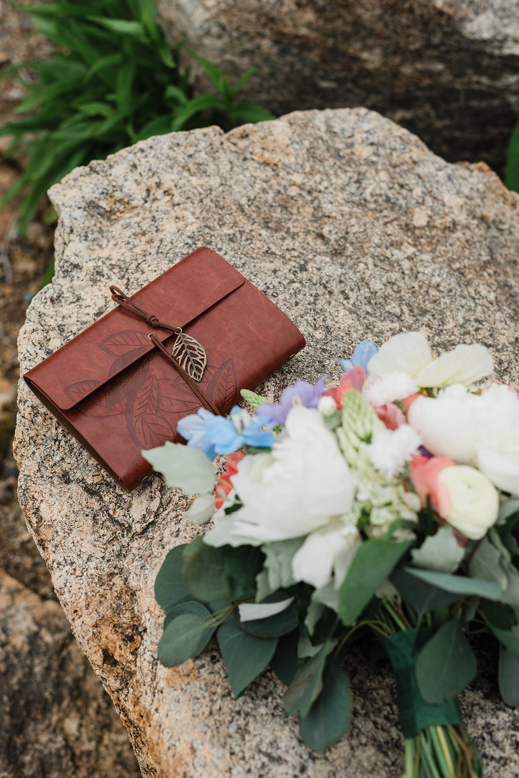 Vow book for private vow reading for wedding couple at Herring Cove