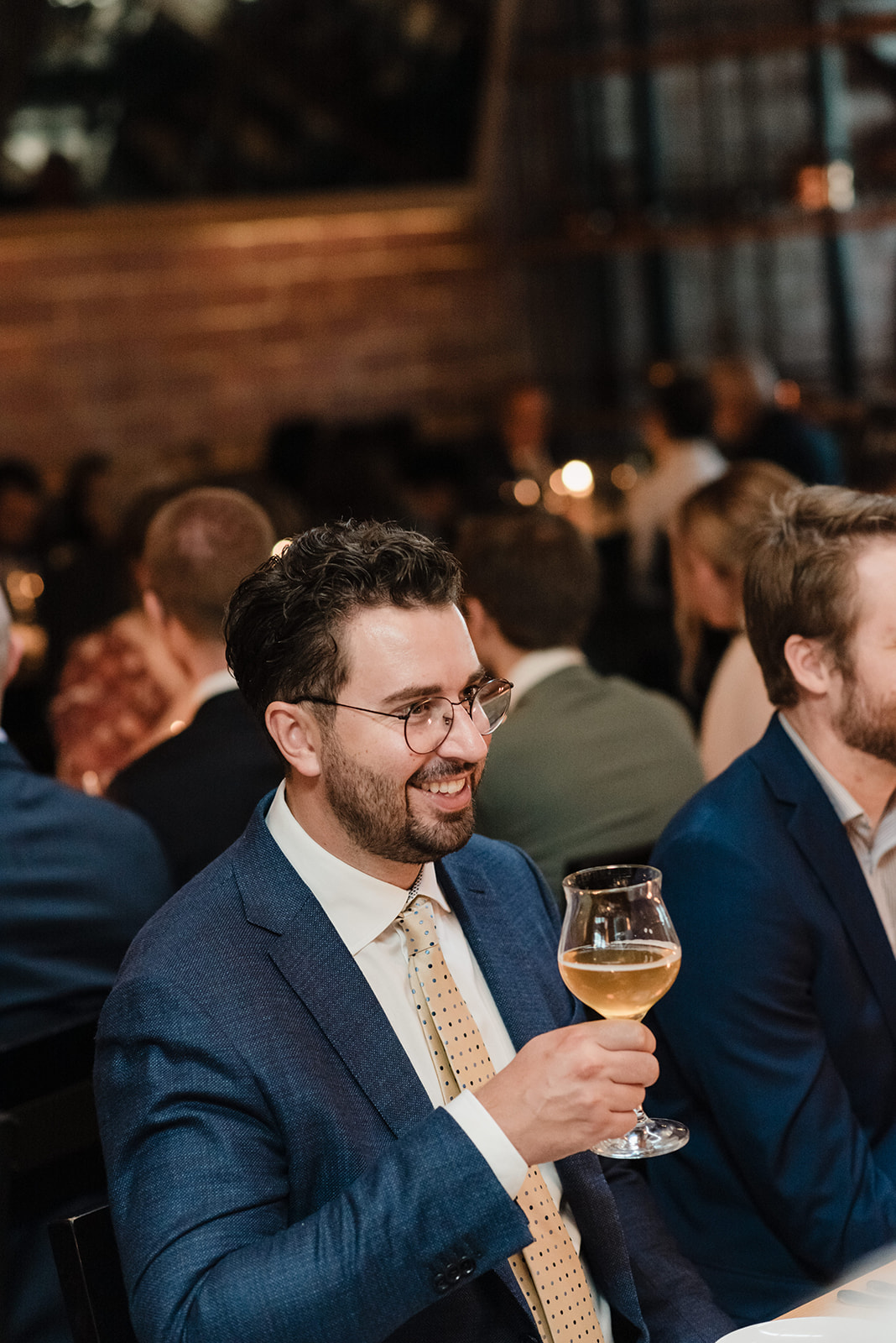 Guests enjoy wedding reception at Halifax's Agricola Street Brasserie